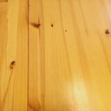 Vintage octagonal dining table from the 1980s in pine with an extension.