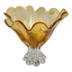 Amber glass bowl in Murano style, 1970, MF Cristal de Paris