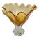 Amber glass bowl in Murano style, 1970, MF Cristal de Paris