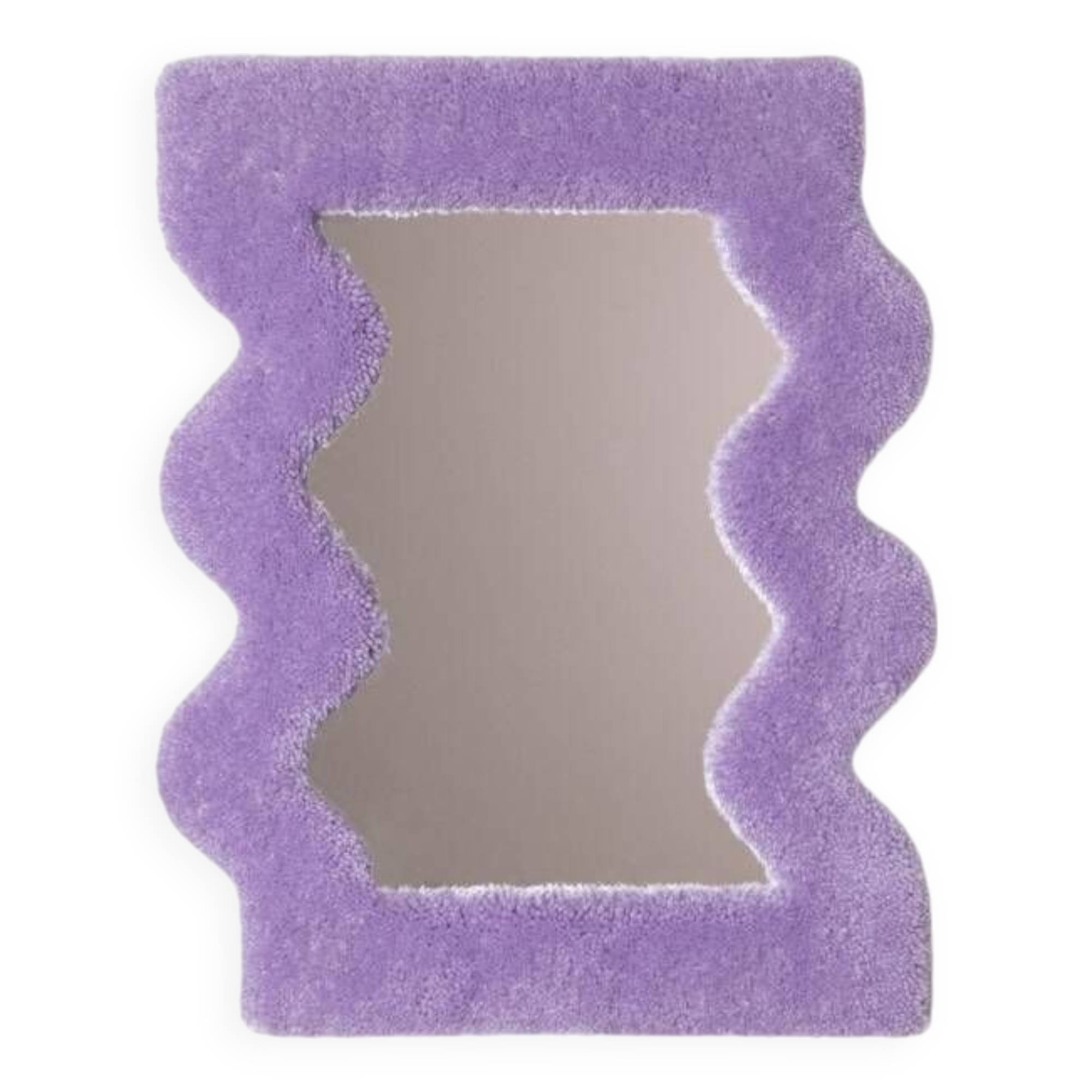 Small lilac wavy mirror