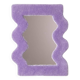 Small lilac wavy mirror