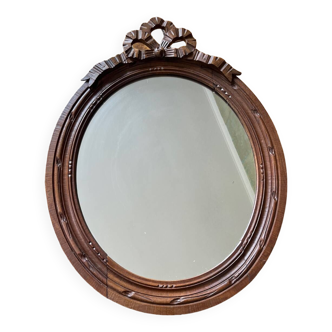 Carved wooden mirror