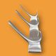 Vintage aluminum wall coat rack with three hooks - good condition