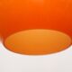 Orange teardrop glass pendant lamp made by Holmegaard - Denmark 1960