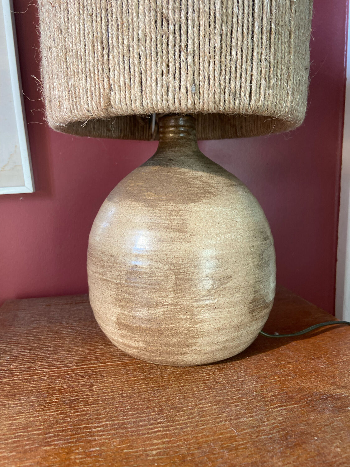 Vintage stoneware lamp