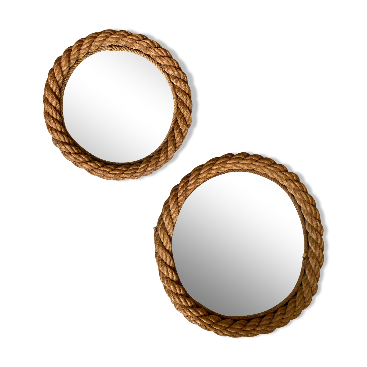Set of 2 mirrors rope 50s