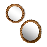 Set of 2 mirrors rope 50s