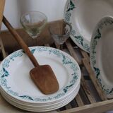 set of 8 ceramic plates "butterflies"