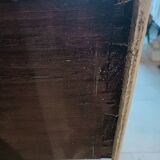 19th century curved chest of drawers with re-engraving