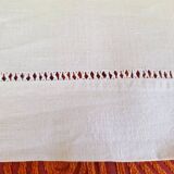 Drap ancien en lin - Monogramme LJ - 205 x 282 cm (dJ)