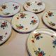 6 flat plates from Salins les Bains, "Poppies" pattern, in very good condition