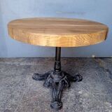 Bistro coffee tables 60/60cm thick solid wood top