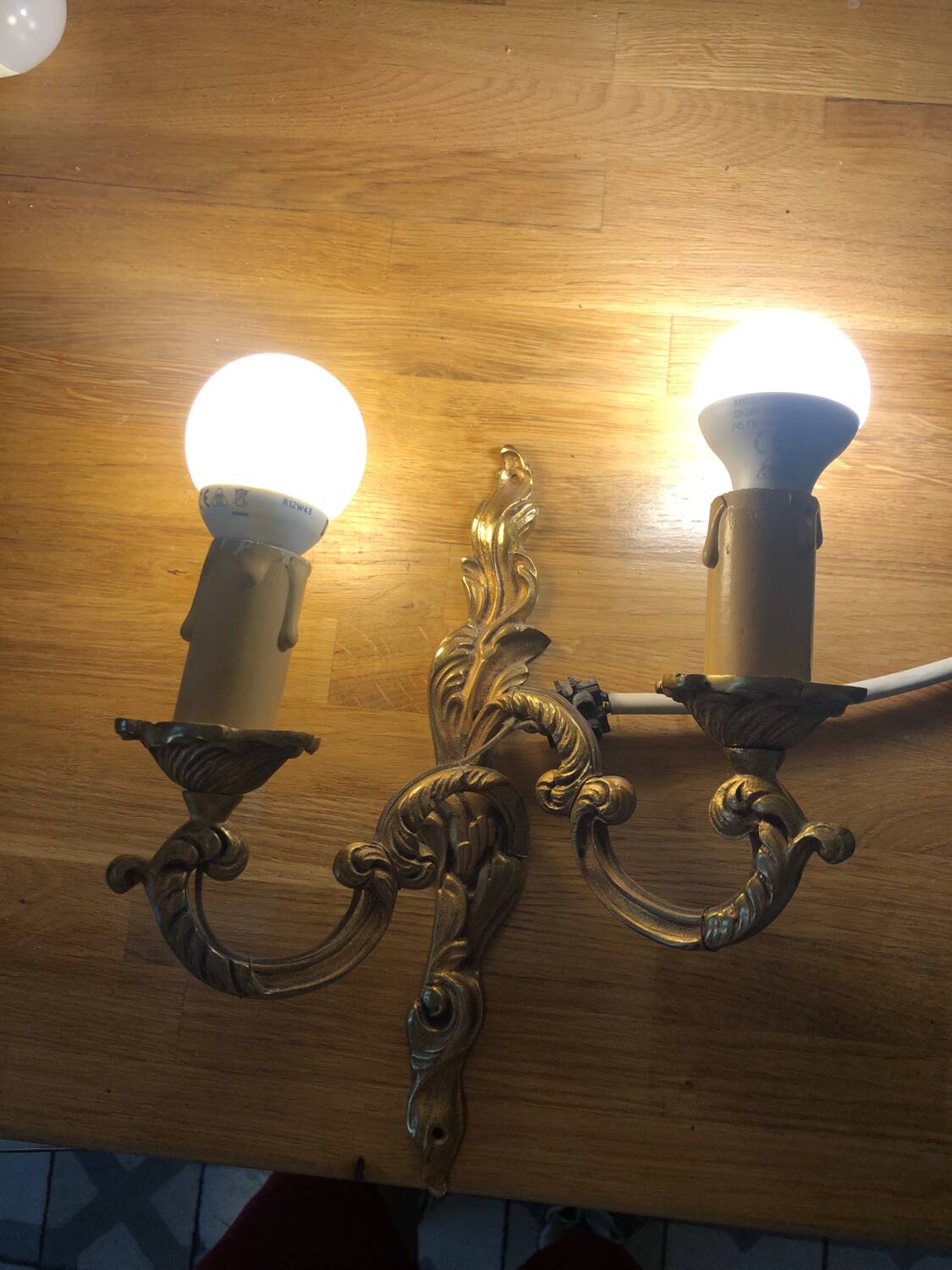 Pair of Louis XV style bronze sconces