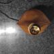 Vintage Scandinavian wooden bedside table lamp from the 1960s, signed
