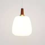Lampe blanche Japandi, Danemark années 60