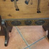 Double-sided wooden and copper screen firewall