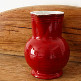 Red faience decanter