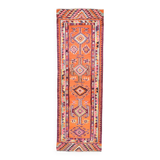 3x10 Burgundy Orange Hallway Runner Rug, 92x292Cm