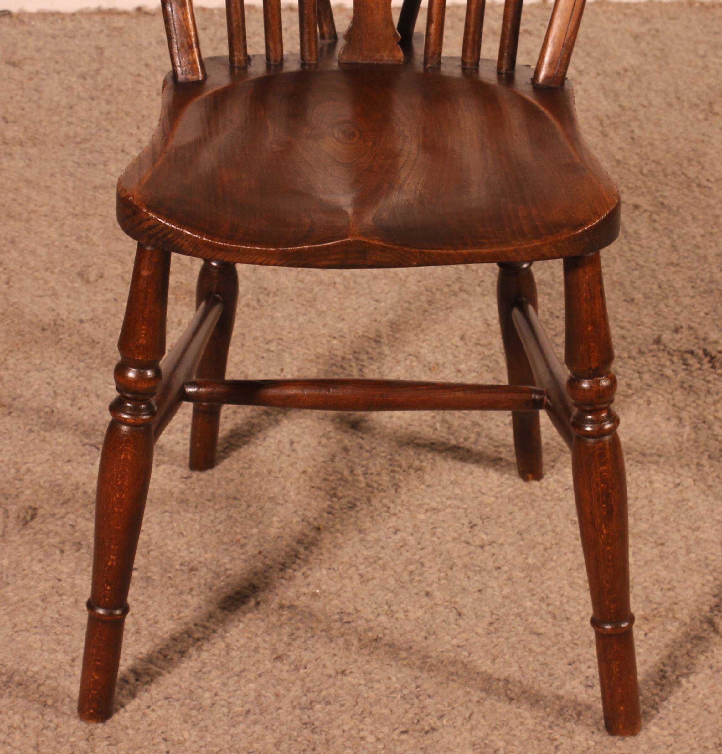 Set Of 6 Windsor Wheelback Chairs