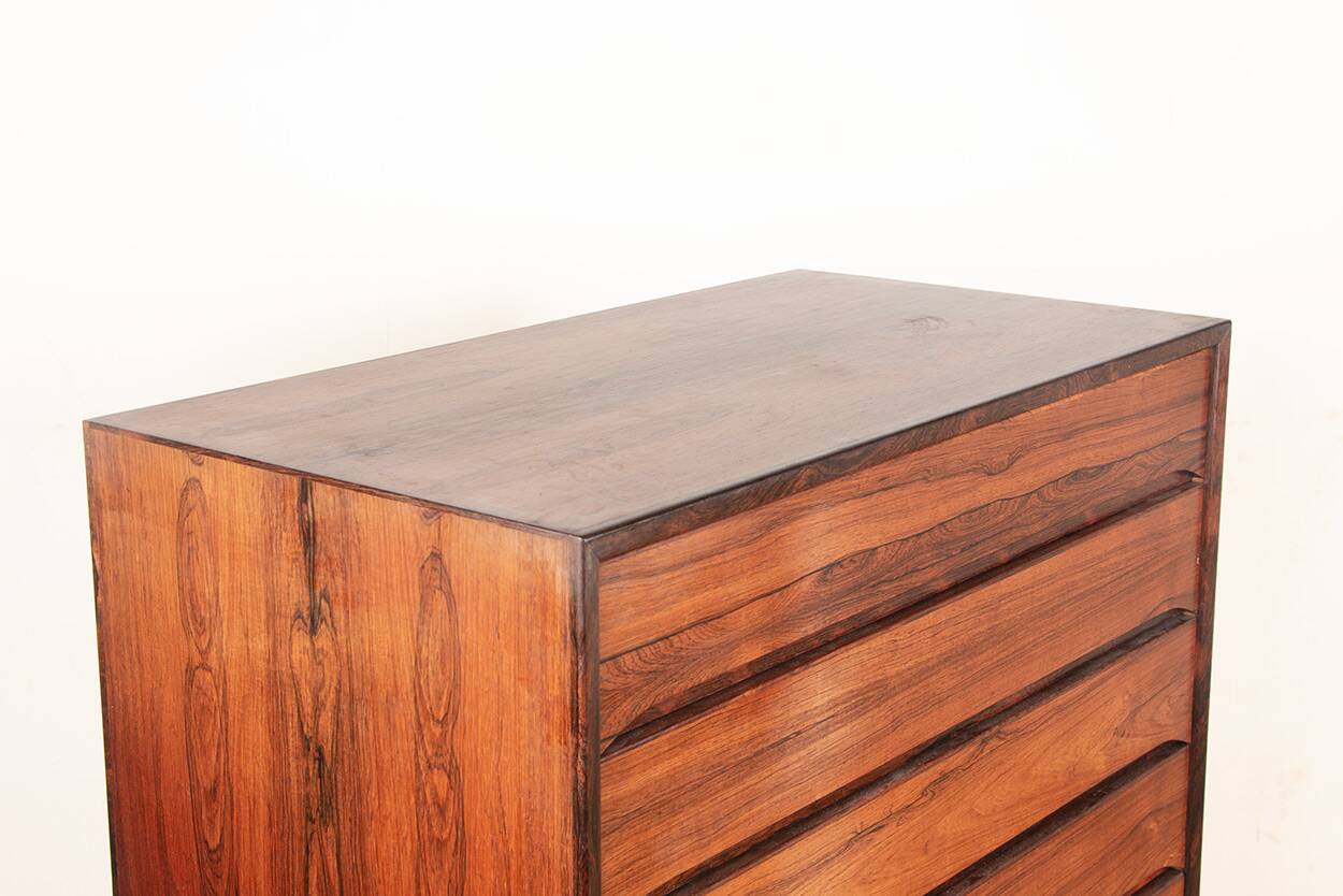 Large Danish chest of drawers in rosewood by Svend Langkilde from the 1960s.