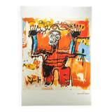 Limited edition lithograph by Jean-Michel Basquiat from the 1990s, numbered in pencil.