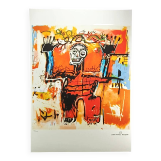 Lithographie en édition limitée Jean-Michel Basquiat, années 1990 numérotée au crayon