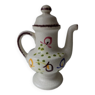 Vintage Puisaye stoneware pitcher