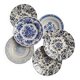 Vintage blue soup plates