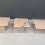 Vintage marble nesting tables or side tables, 1970s