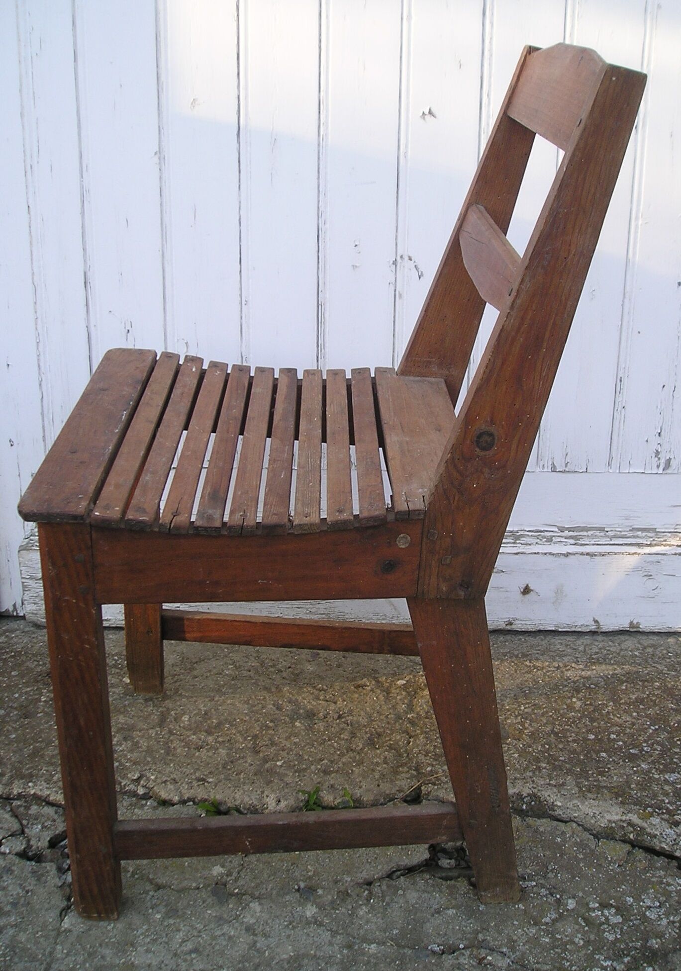 Rustic handcrafted wooden chair