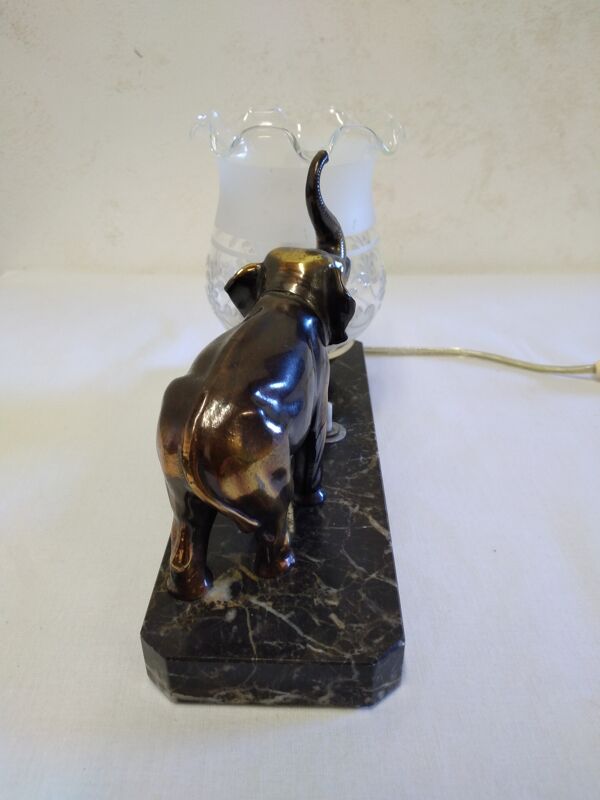 Lampe de chevet éléphant et marbre