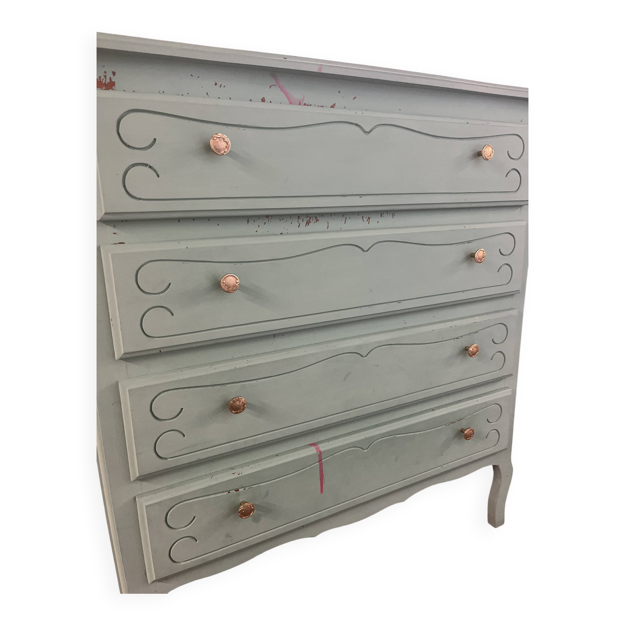 Vintage mint green commode 1950