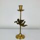 Vintage gold brass angel candle holder