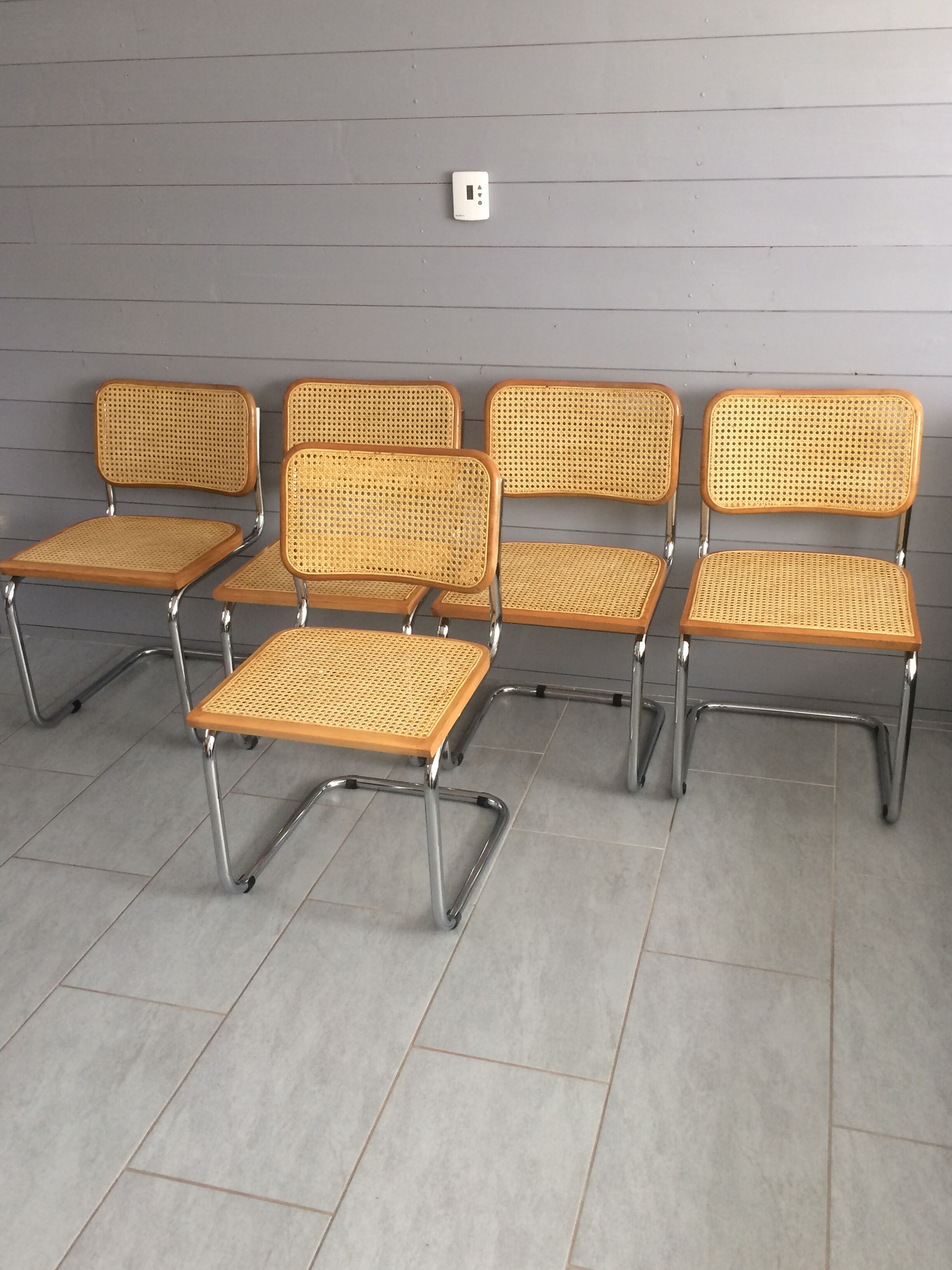 Series of 5 chairs B32 Breuer