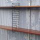 Vintage modular shelf in teak veneer and black metal, Nisse Strinning, 60s (2)
