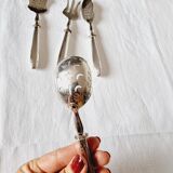 4 Art Deco Cubiertos to serve Postres or Frutas de Metal Plata de Principios S.XX