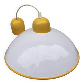 Targetti Sankey white and yellow glass pendant light
