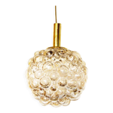 XL amber bubble glass pendant light by Helena Tynell for Glashutte Limburg