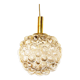 XL amber bubble glass pendant light by Helena Tynell for Glashutte Limburg