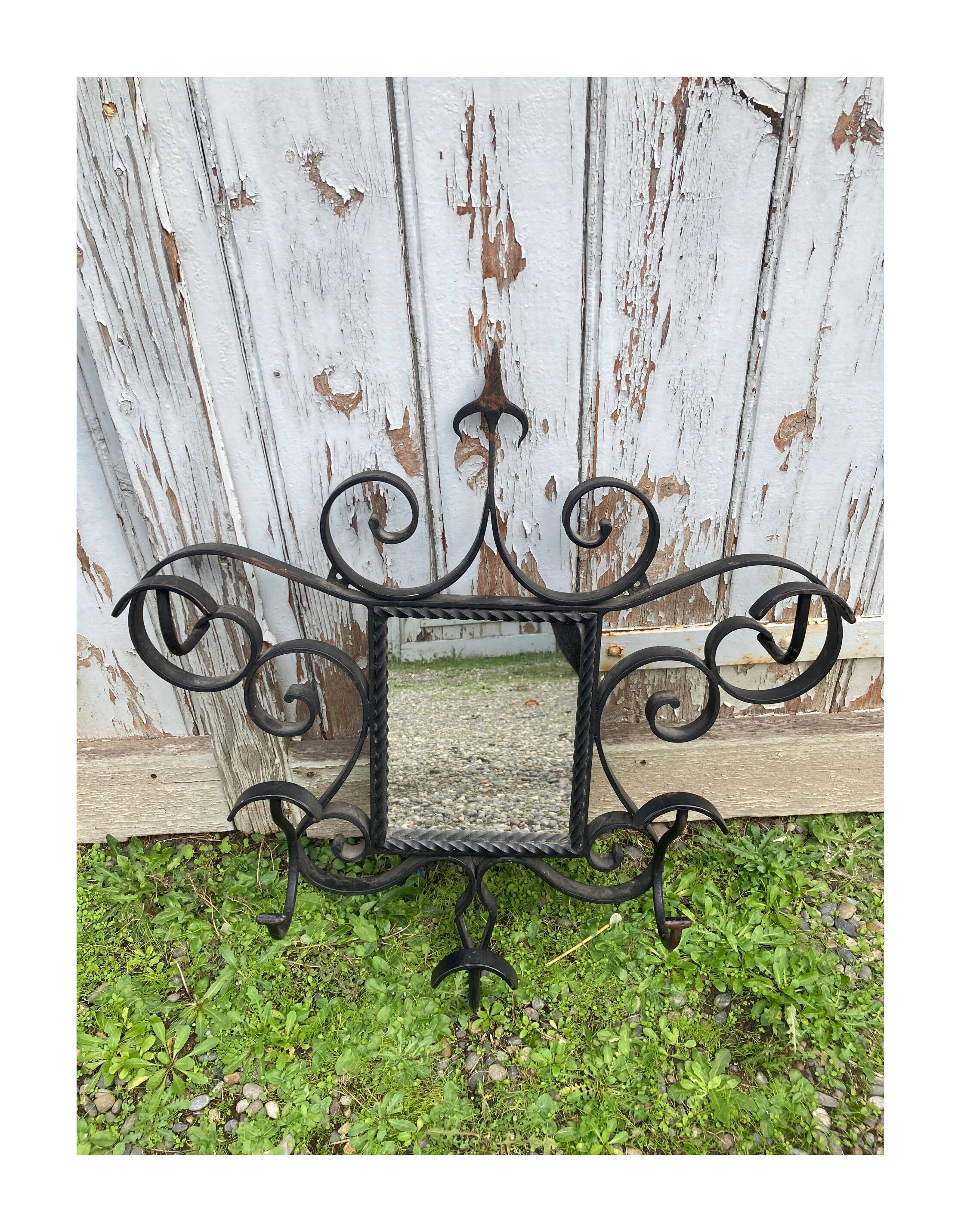 Wrought iron mirror
