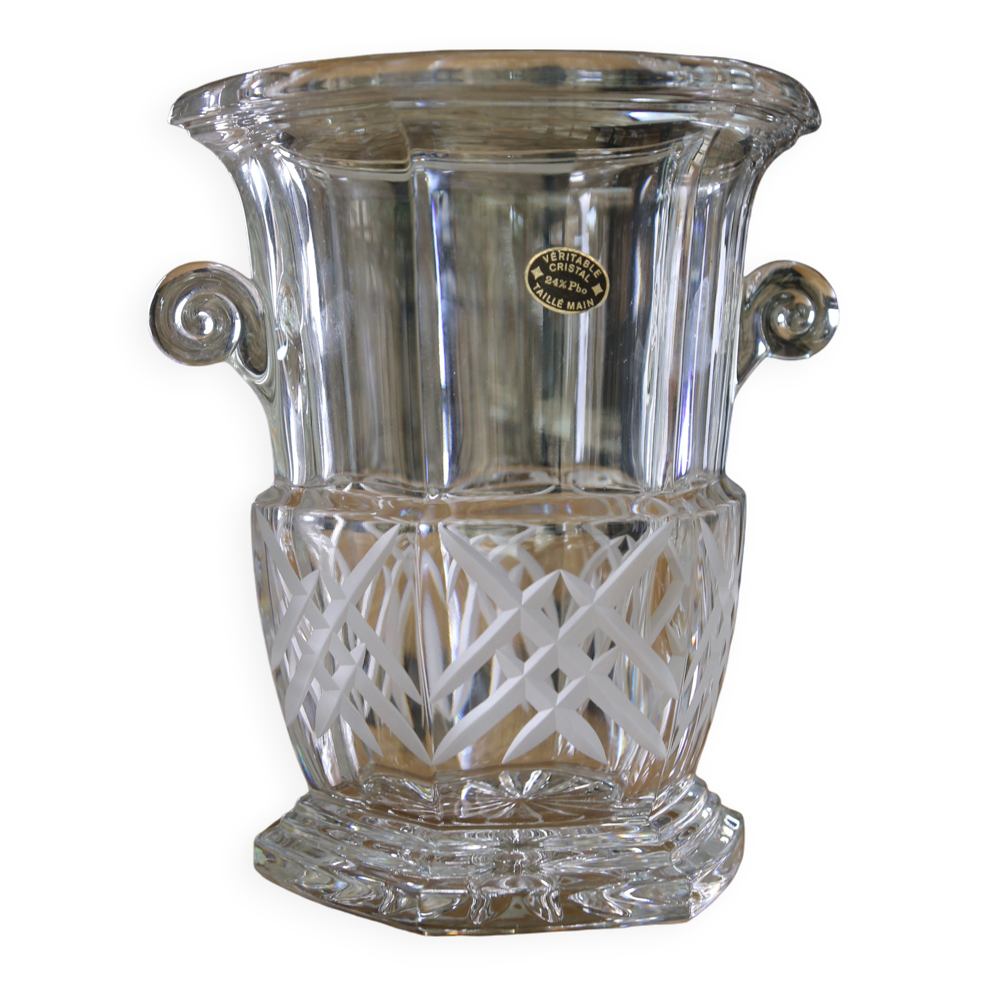Seau à champagne en cristal