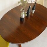Scandinavian style oval table in central foot with extensions