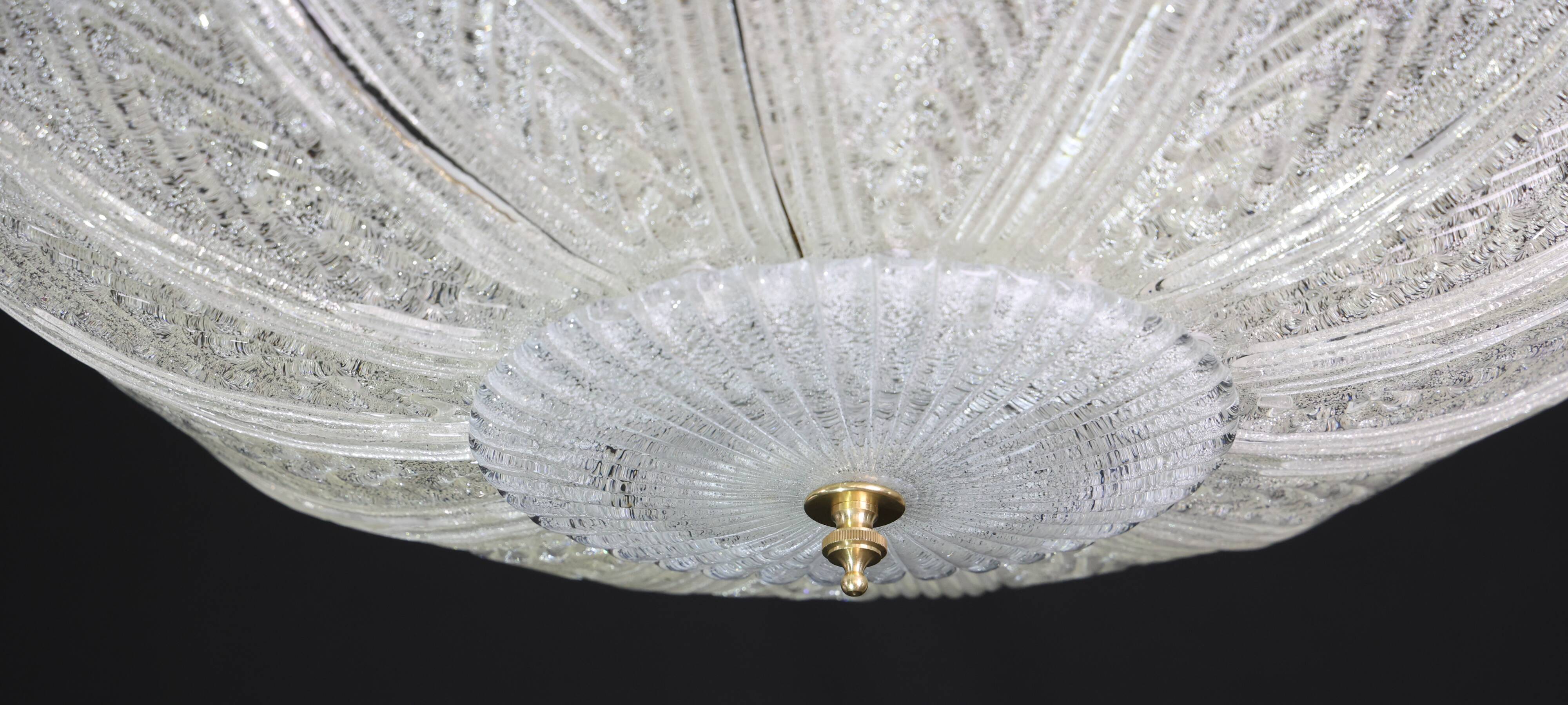Bologna, Italian Murano Glass Ceiling Light or Flush Mount, 1980s