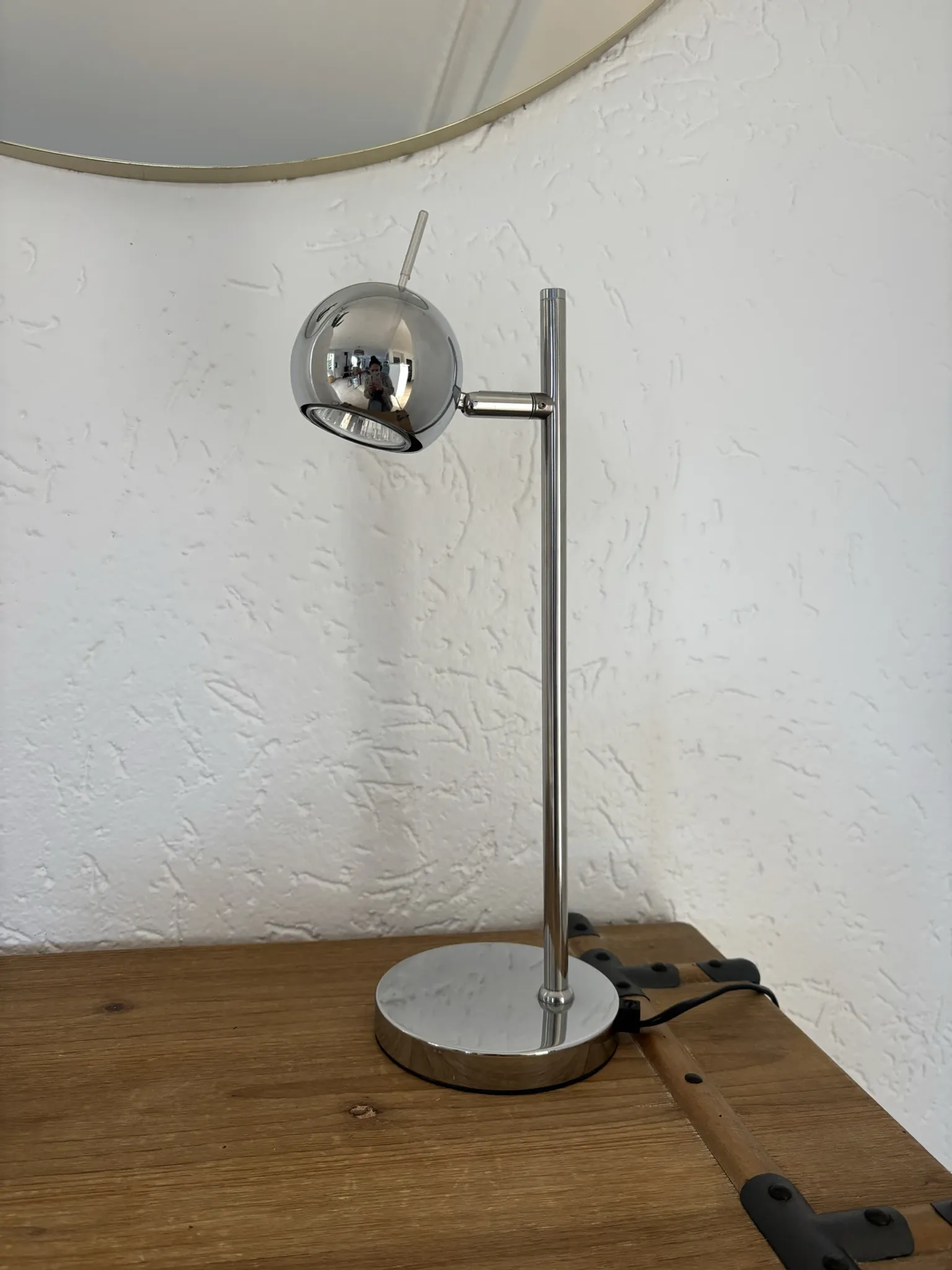 Eyeball Desk Lamp Vintage Chrome - Kenwell (Space Age 70s/80s)
