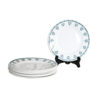 Dessert plate in earthenware style Ceranord iron earth