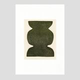 Duo of paints - pow and mood - dark khaki green - signed eawy