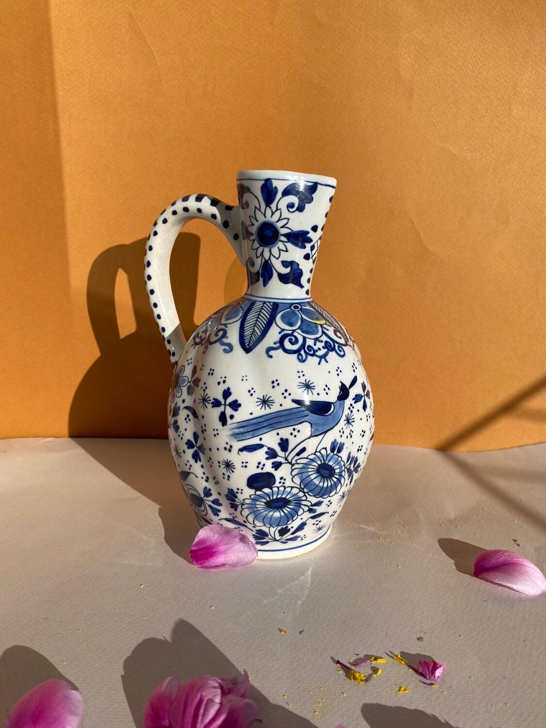 Boch Frères pitcher in Delft earthenware