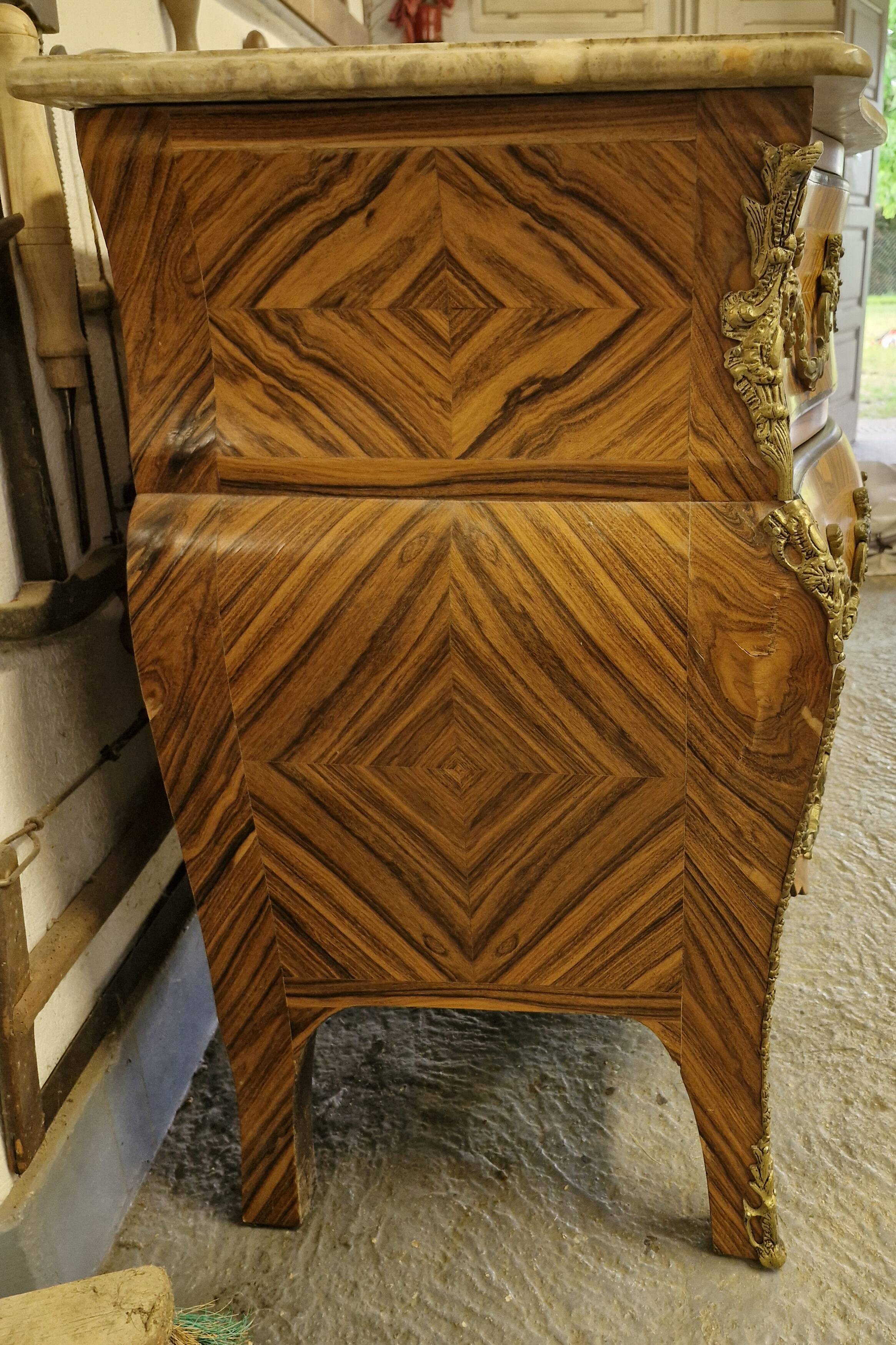 Louis XV style commode with marble.