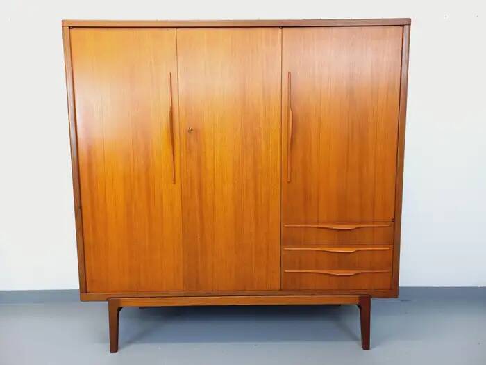 Vintage Scandinavian teak wardrobe – 1960s