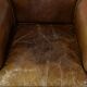 Cognac-colored subtle armchair